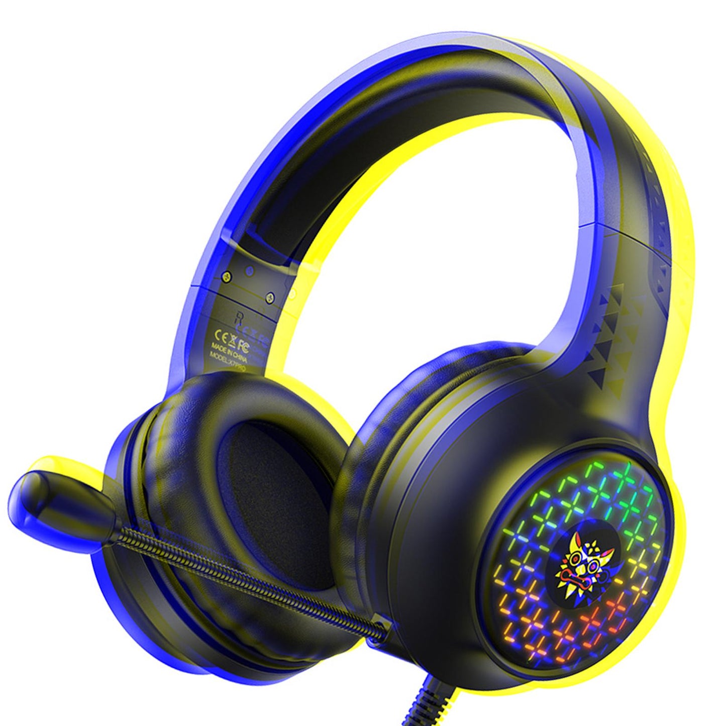 RGB Gaming Headset Over-Ear Mini for Competition Movie Laptop Gym Running