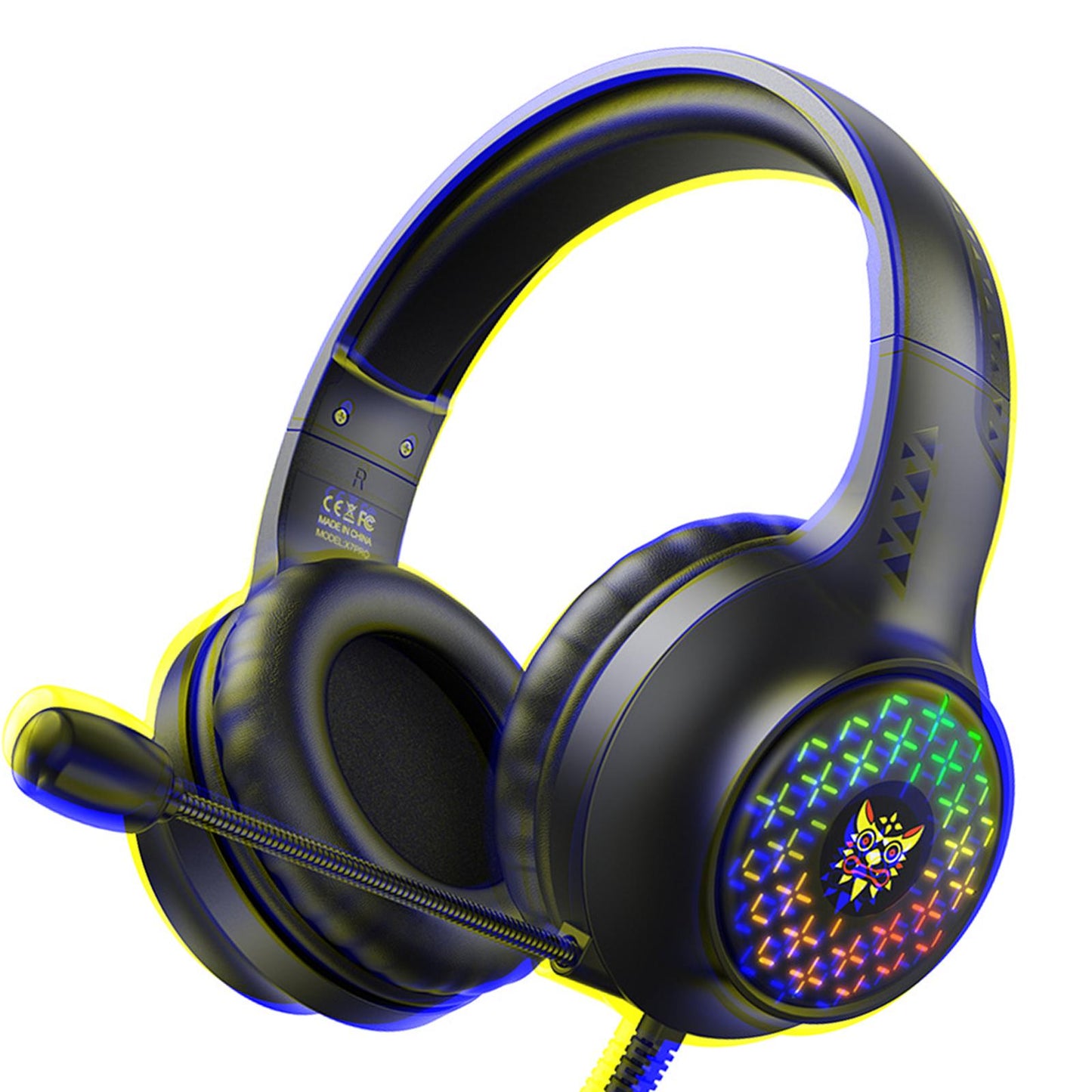 RGB Gaming Headset Over-Ear Mini for Competition Movie Laptop Gym Running