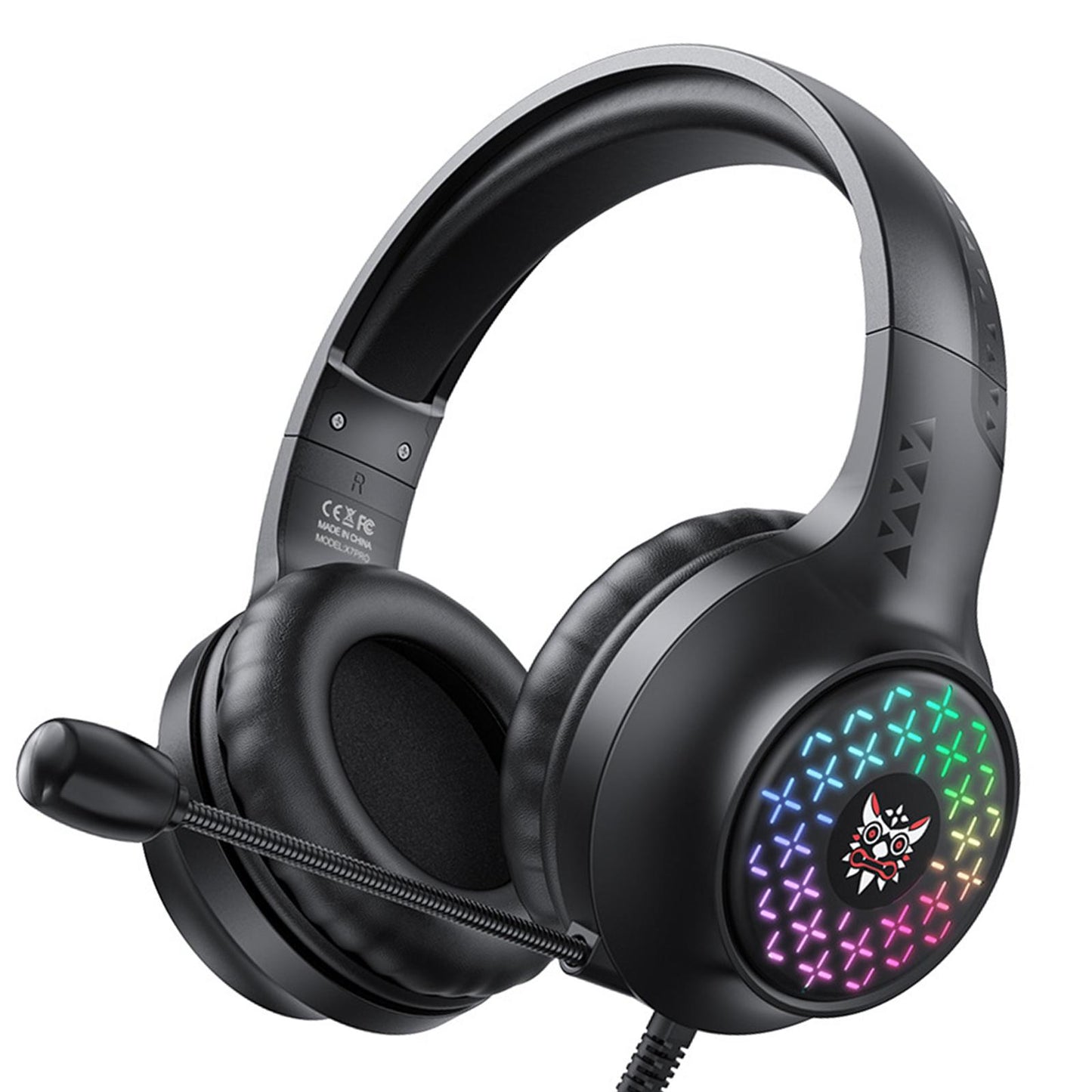 RGB Gaming Headset Over-Ear Mini for Competition Movie Laptop Gym Running