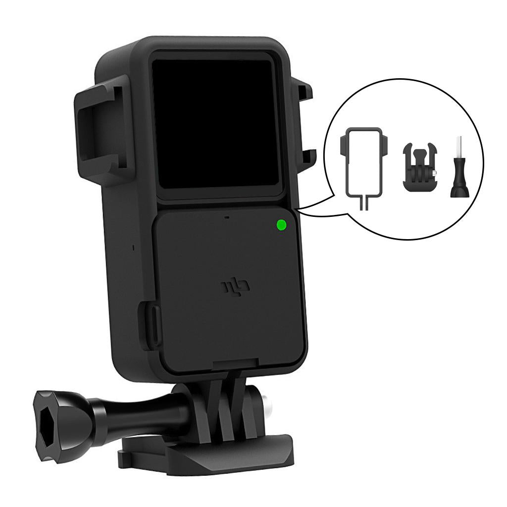 Camera Protective Case with Hot Shoe Base for DJI Action 2 Sports Camera