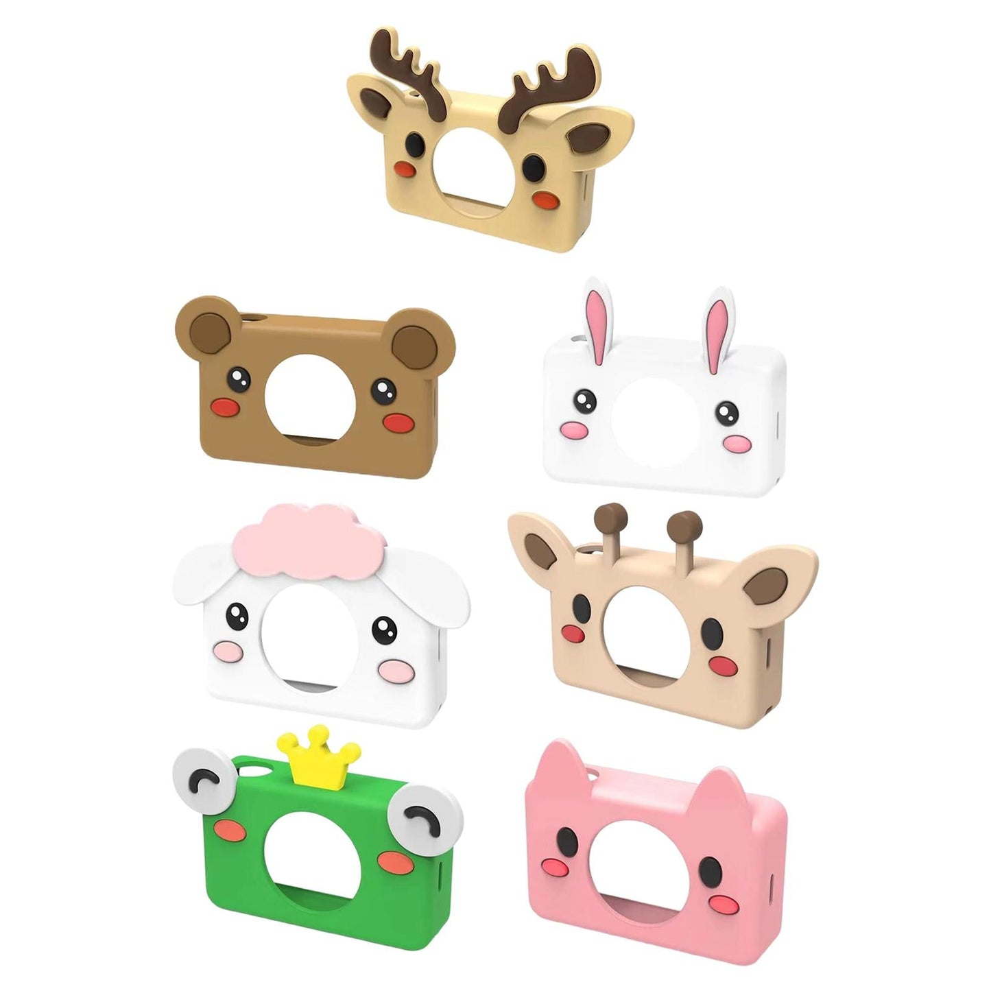 Cute Silicone Cover for Kids Camera for Outdoor Play for Kids 3-8 Years Old Pink Pig