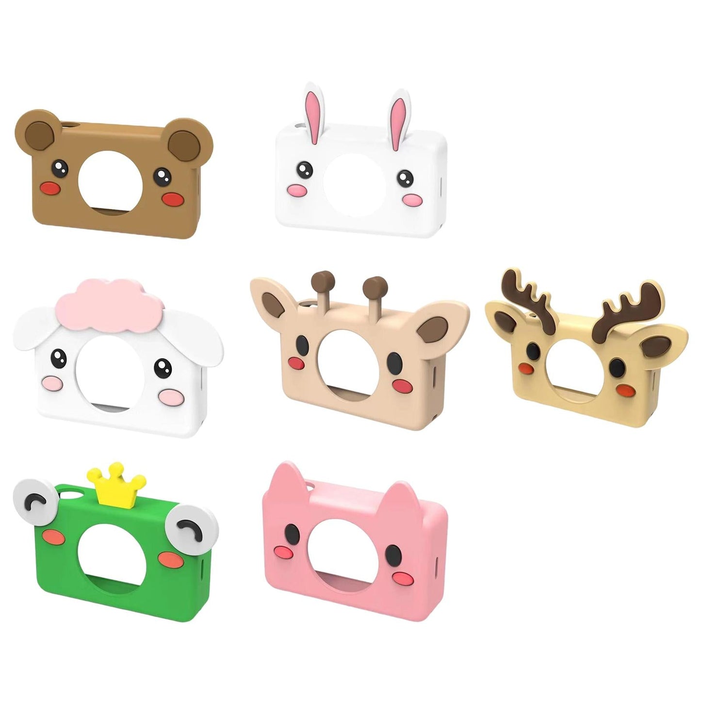 Cute Silicone Cover for Kids Camera for Outdoor Play for Kids 3-8 Years Old Pink Pig