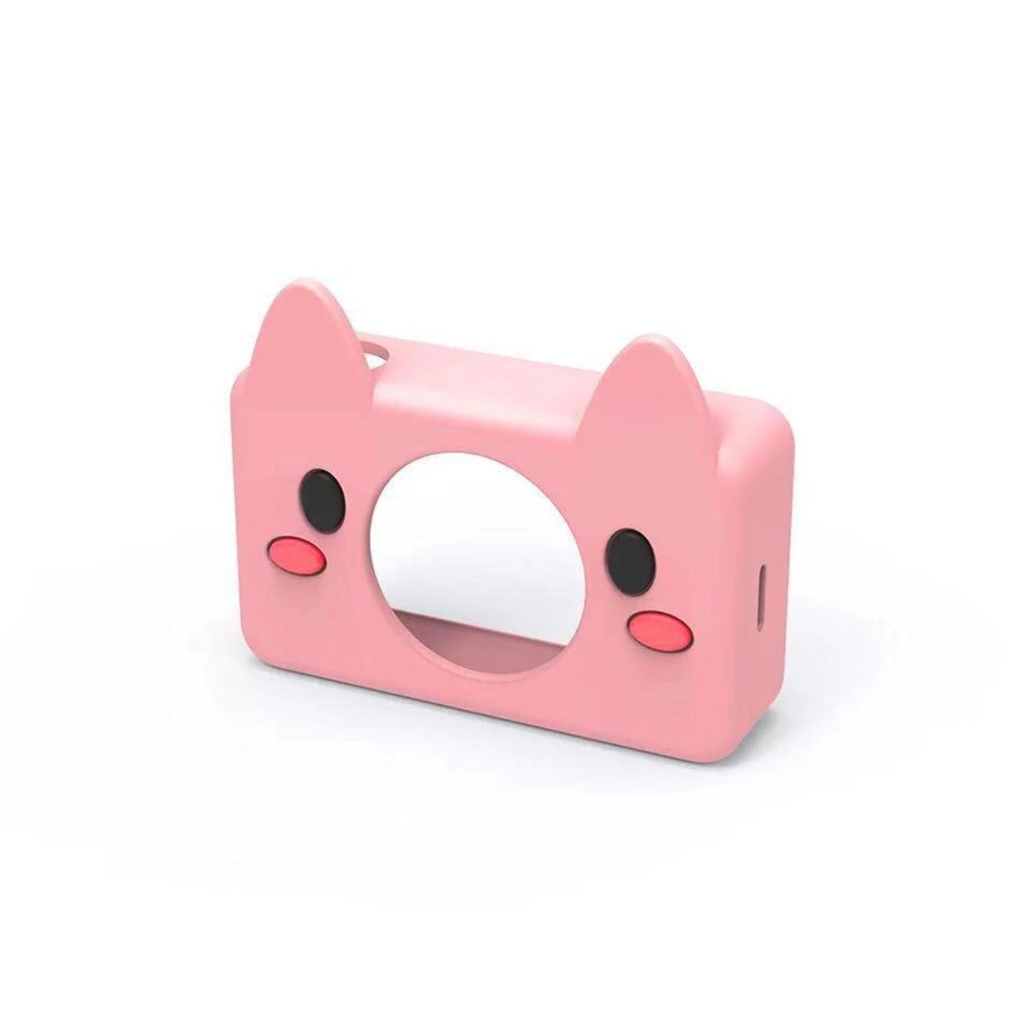 Cute Silicone Cover for Kids Camera for Outdoor Play for Kids 3-8 Years Old Pink Pig