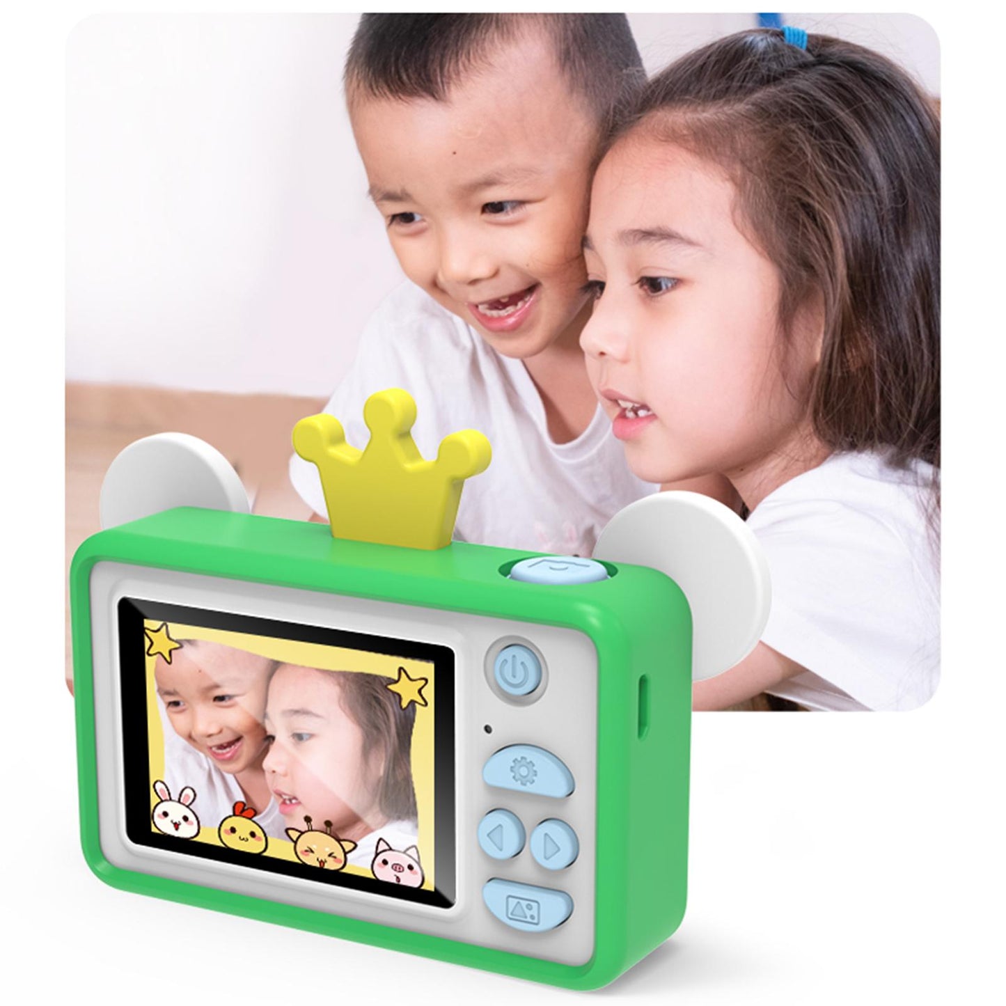 Cute Silicone Cover for Kids Camera for Outdoor Play for Kids 3-8 Years Old Light Brown Deer