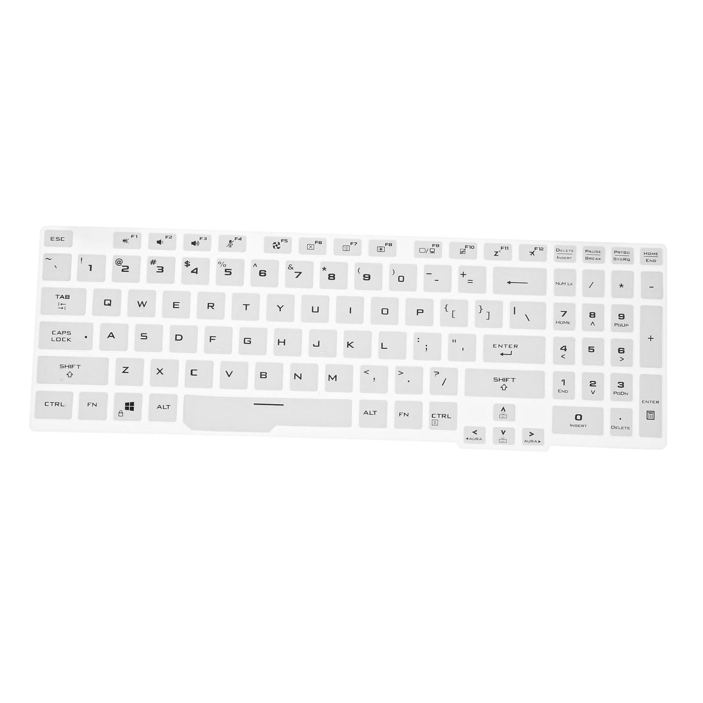 Keyboard Protector Skin Universal for ASUS TUF Gaming A15 Laptop Accessories White