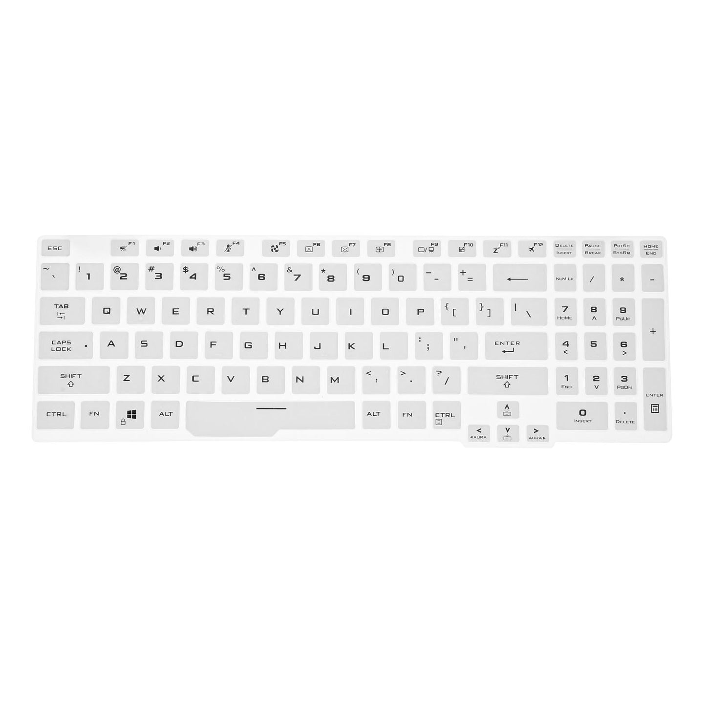 Keyboard Protector Skin Universal for ASUS TUF Gaming A15 Laptop Accessories White