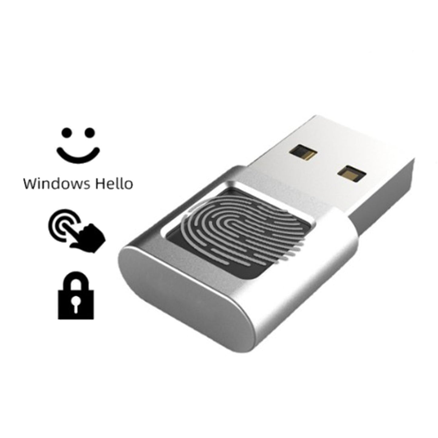 USB Fingerprint Reader Sign-In Unlock Device for Windows 10 11Hello Dongle