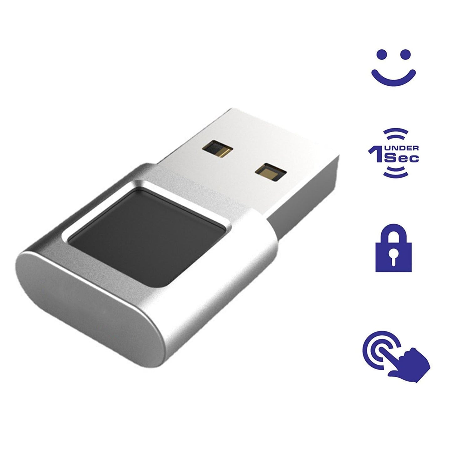 USB Fingerprint Reader Sign-In Unlock Device for Windows 10 11Hello Dongle
