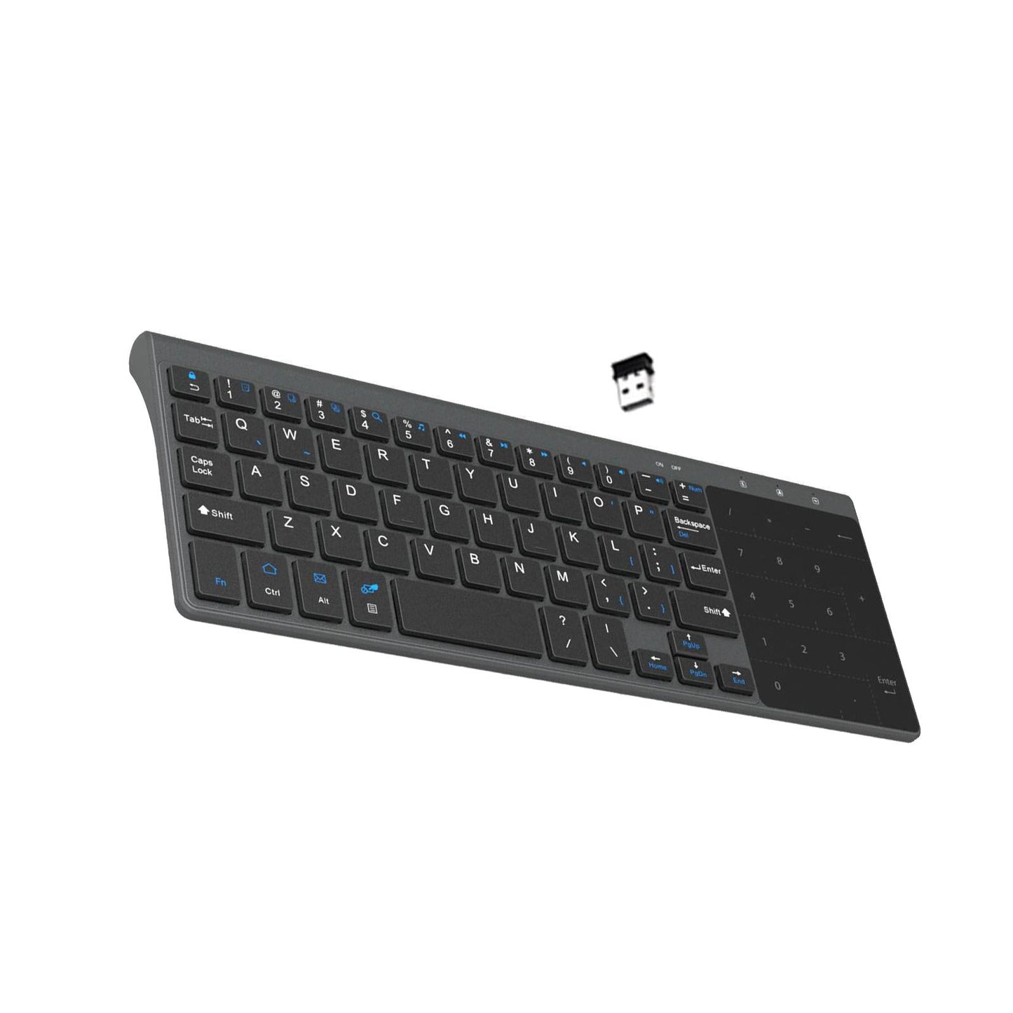 2.4G Wireless Keyboard with Touchpad Mouse Numpad All-In-One for MacBook