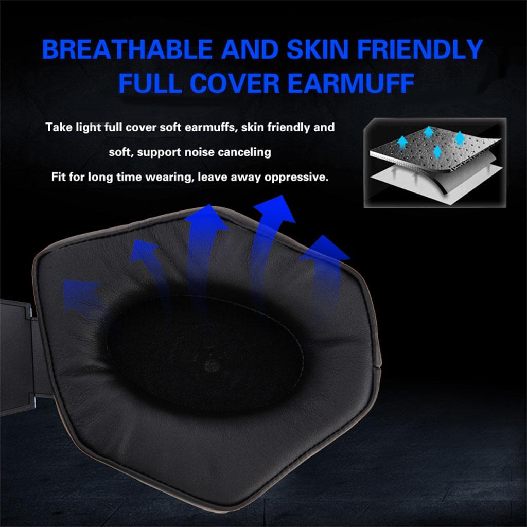 Wired Gaming Headset Breathing Lamp 3.5mm for E-Sports Laptops Blue Lamp