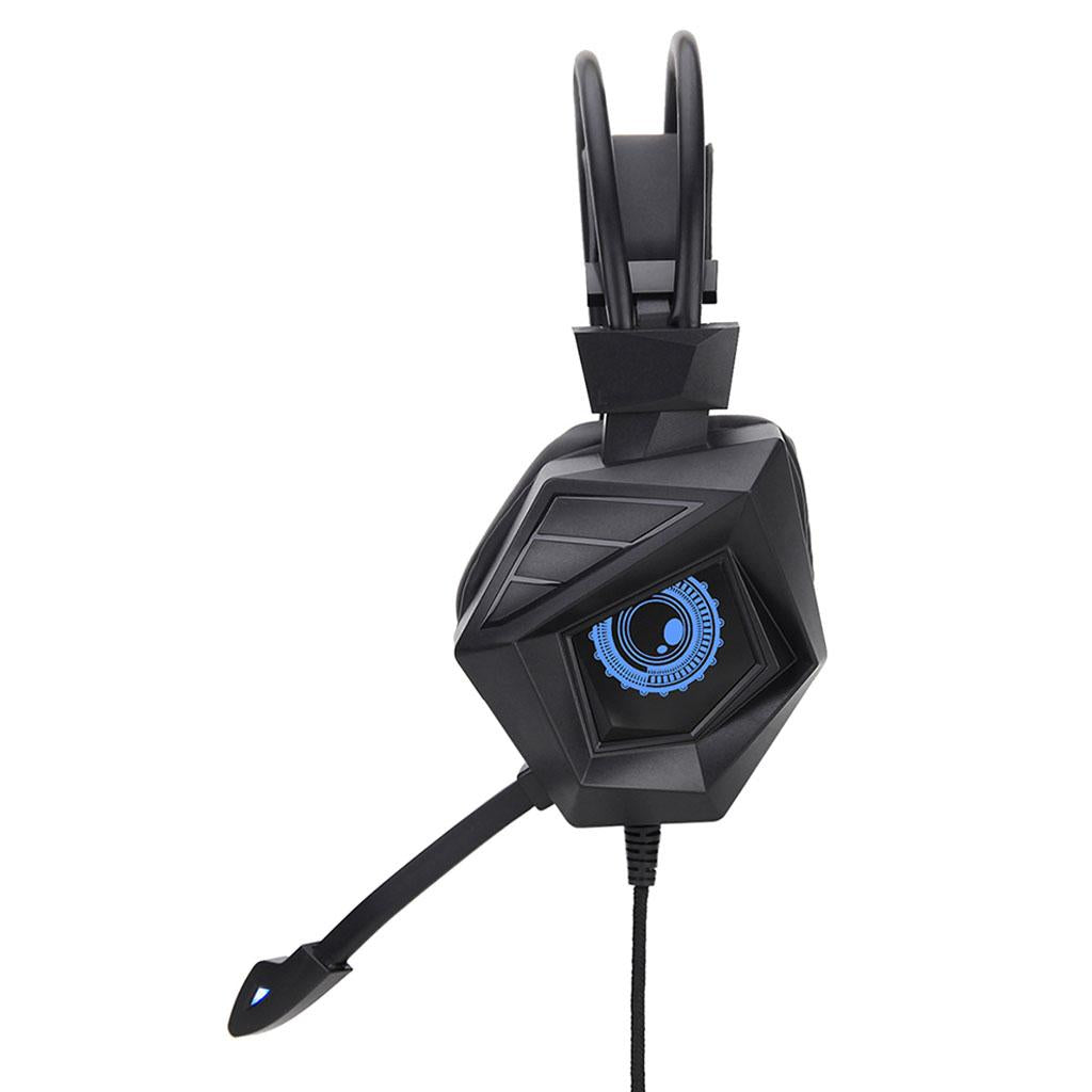 Wired Gaming Headset Breathing Lamp 3.5mm for E-Sports Laptops Colorful Lamp