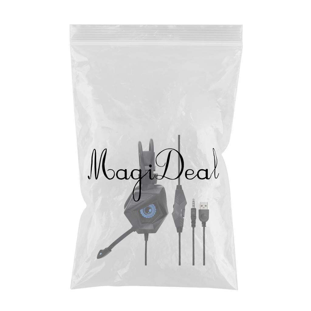 Wired Gaming Headset Breathing Lamp 3.5mm for E-Sports Laptops Colorful Lamp