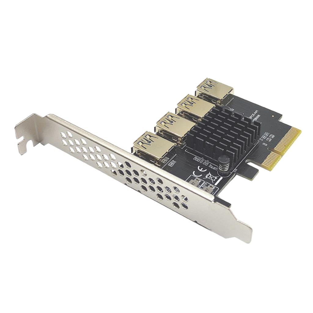 Pci-E 4x to 16x Riser Card 4x to 4 Pci-E Expansion Card Bitcoin Miner