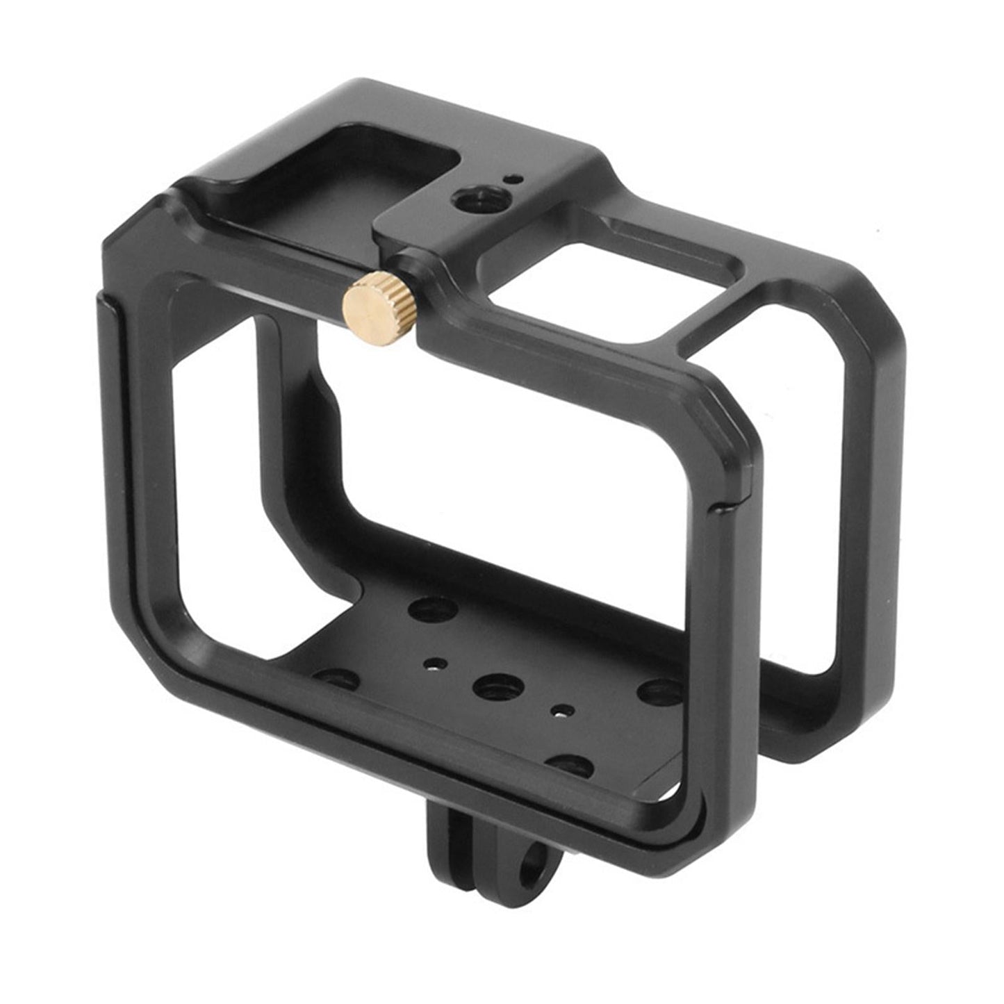 Camera Cage with Adapter Ring UV Lens Double Cold Shoe for Go Pro Hero9 10
