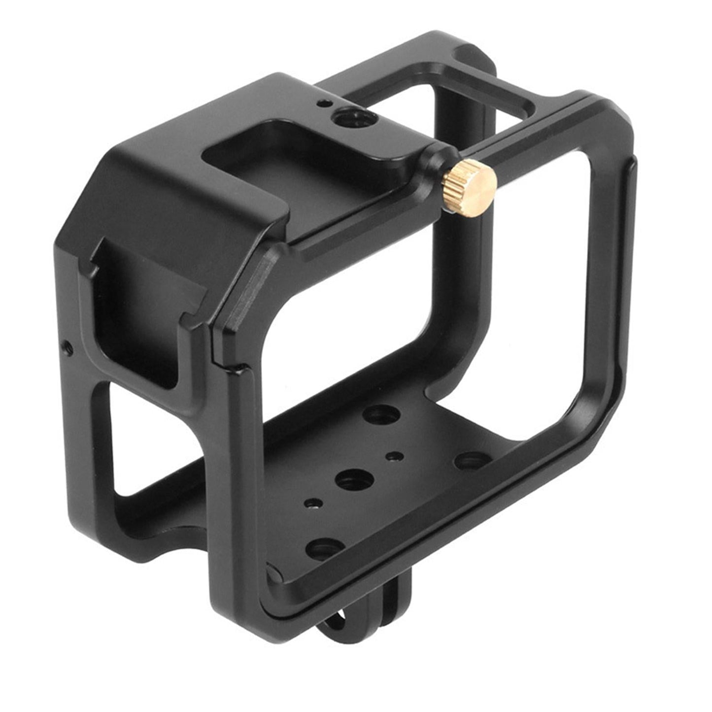 Camera Cage with Adapter Ring UV Lens Double Cold Shoe for Go Pro Hero9 10