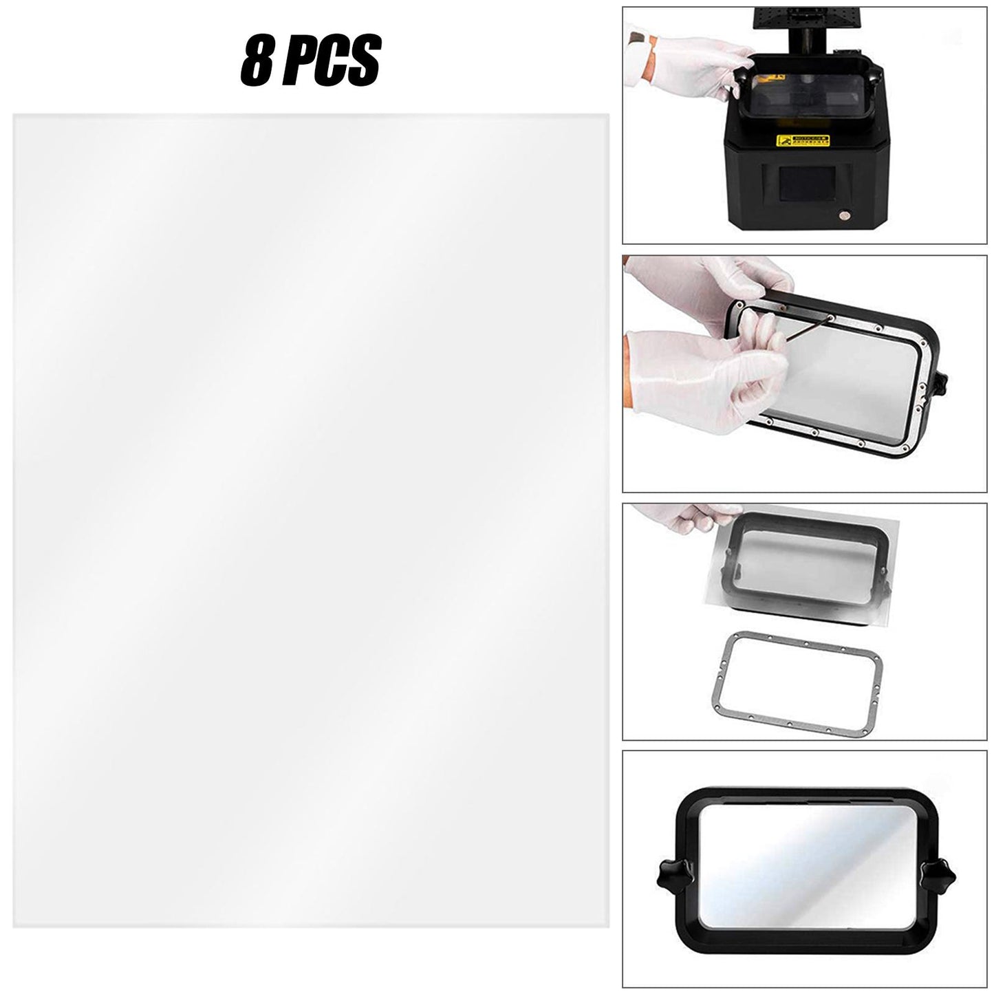 FEP Release Film High Transmittance 280x200mm for DLP Photon Printer 8Pcs