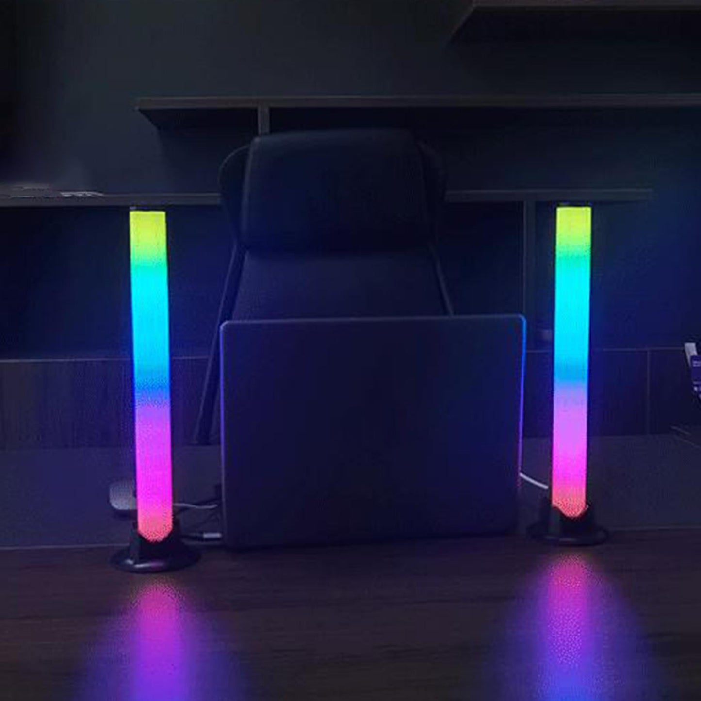 Bluetooth LED RGB Light Bars Rechargeable Smart for TV Home Movie Computers