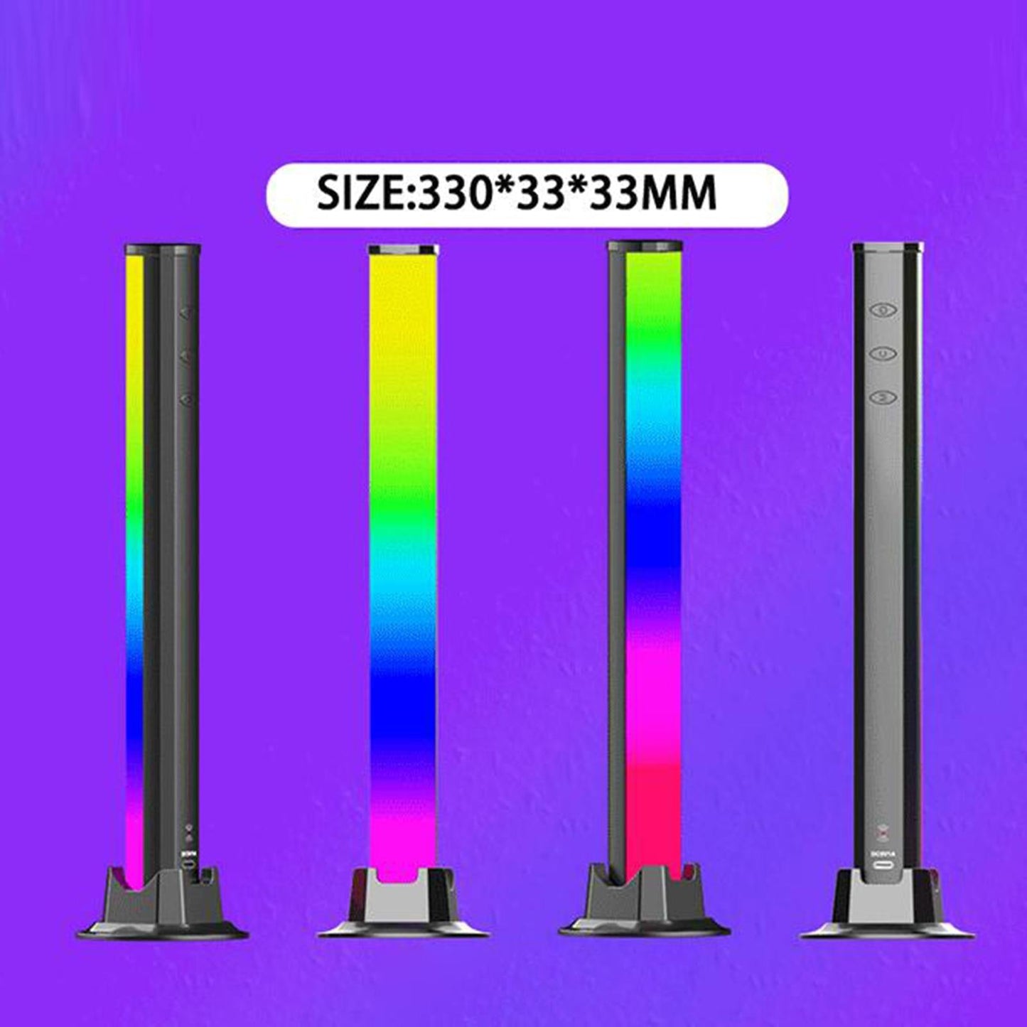 Bluetooth LED RGB Light Bars Rechargeable Smart for TV Home Movie Computers