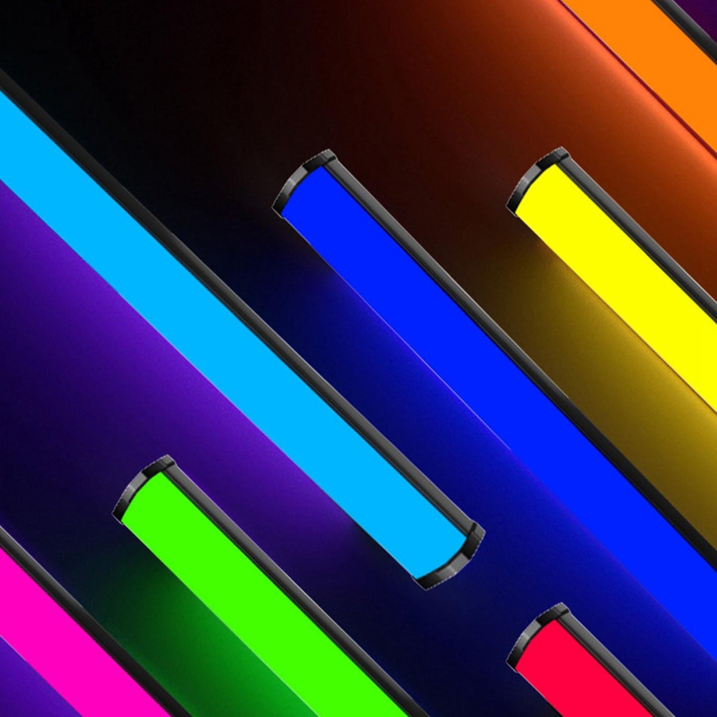 Bluetooth LED RGB Light Bars Rechargeable Smart for TV Home Movie Computers