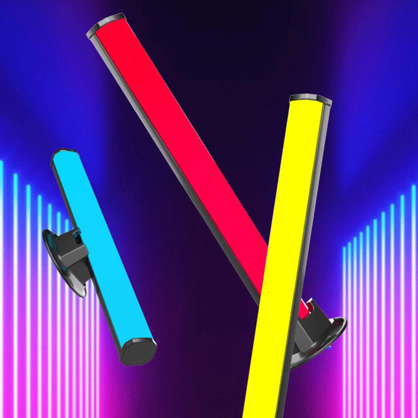 Bluetooth LED RGB Light Bars Rechargeable Smart for TV Home Movie Computers