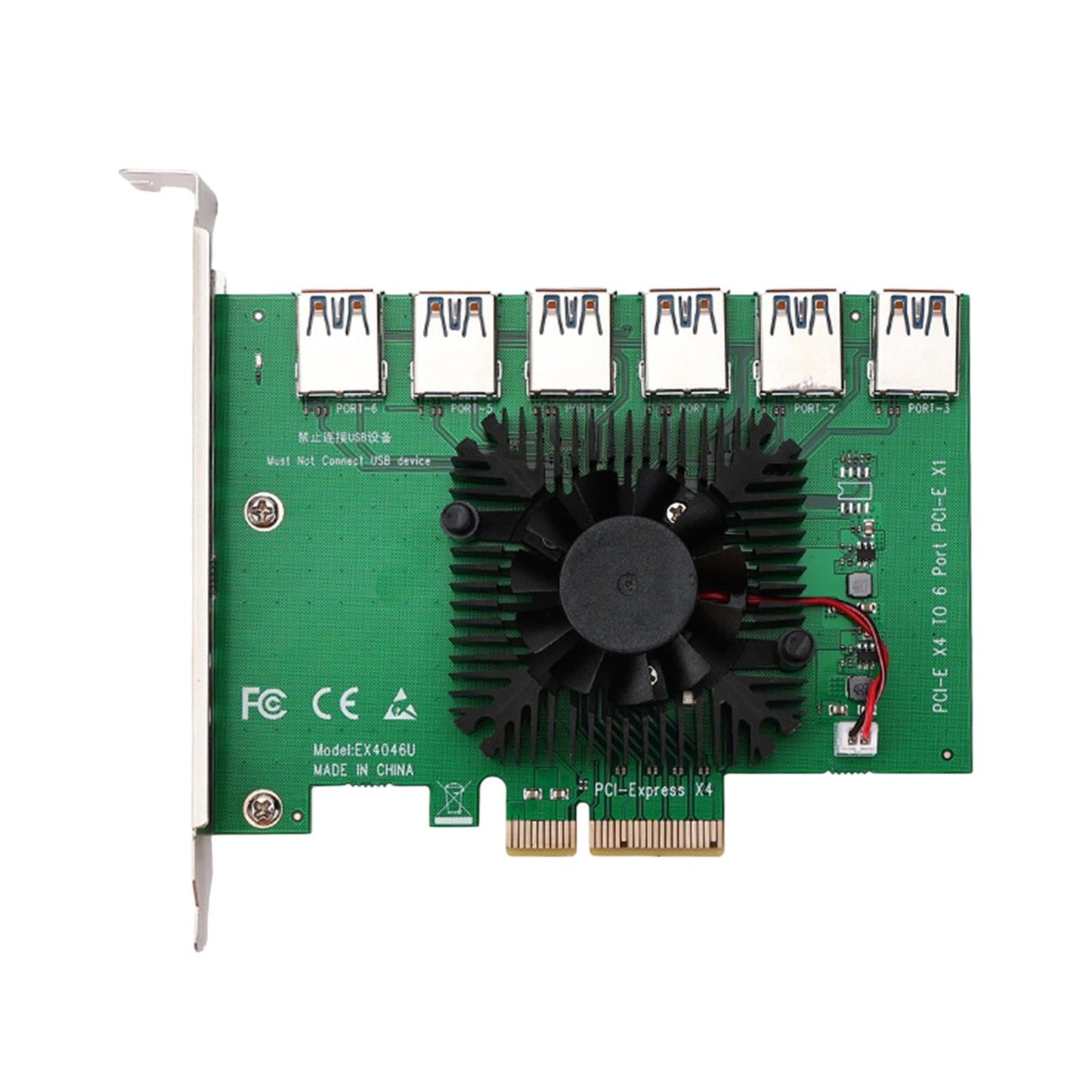 PCIe 1 to 6 Pci-E Expansion Card Pci-E Hub Controller for Win8.1 Win10