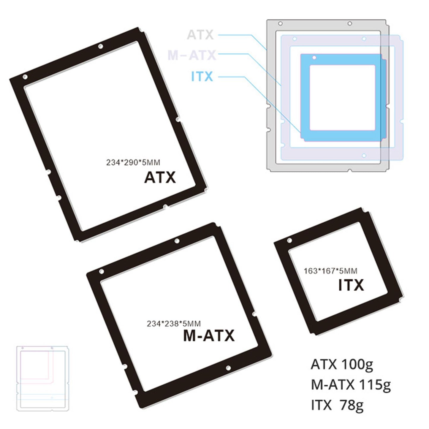 Back Light 5V ATX RGB Backplate for ATX Mainboard Decor Lamp Strip Large