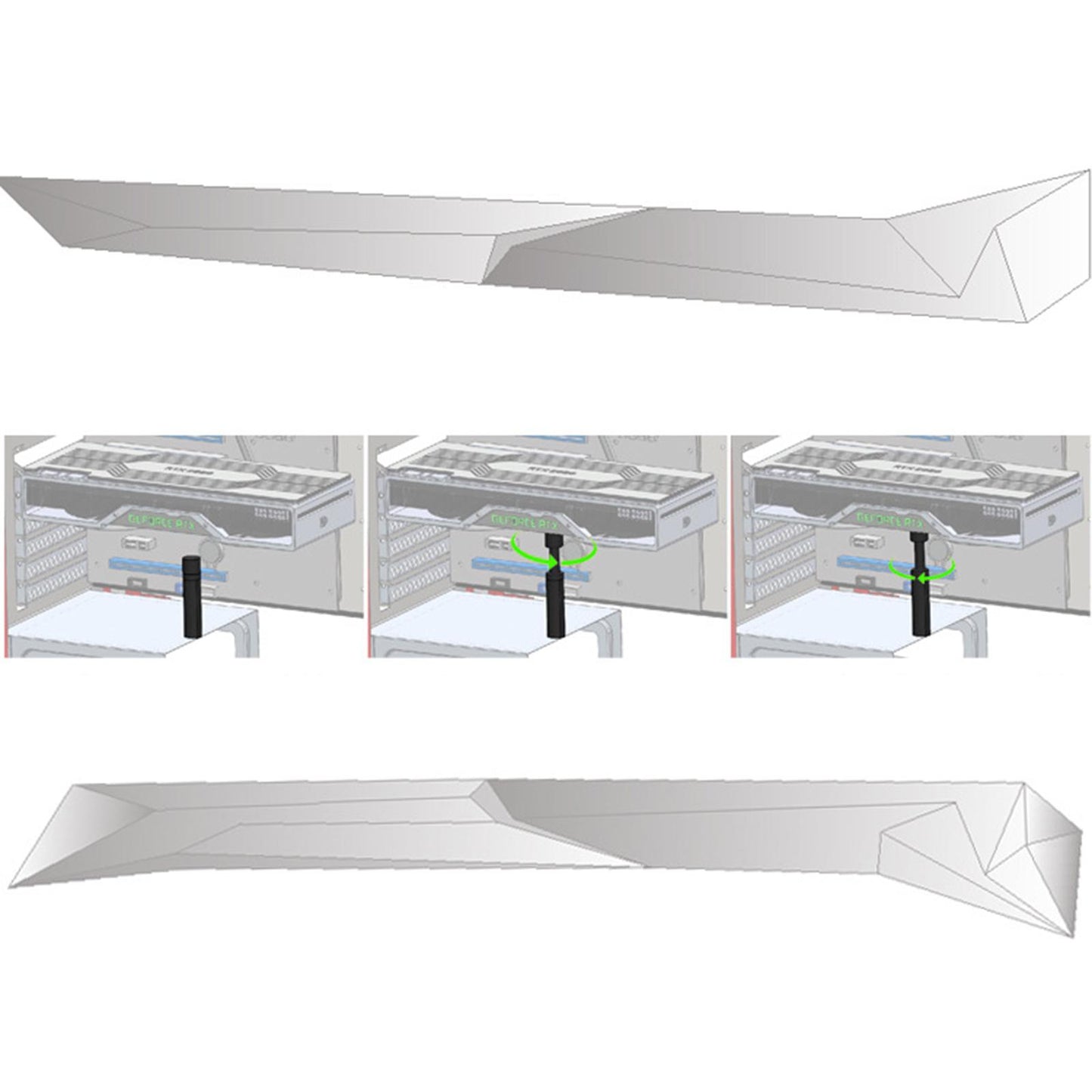 Universal Graphics Card Stand GPU Support Anti-Shock Slot Mats Tool-Free