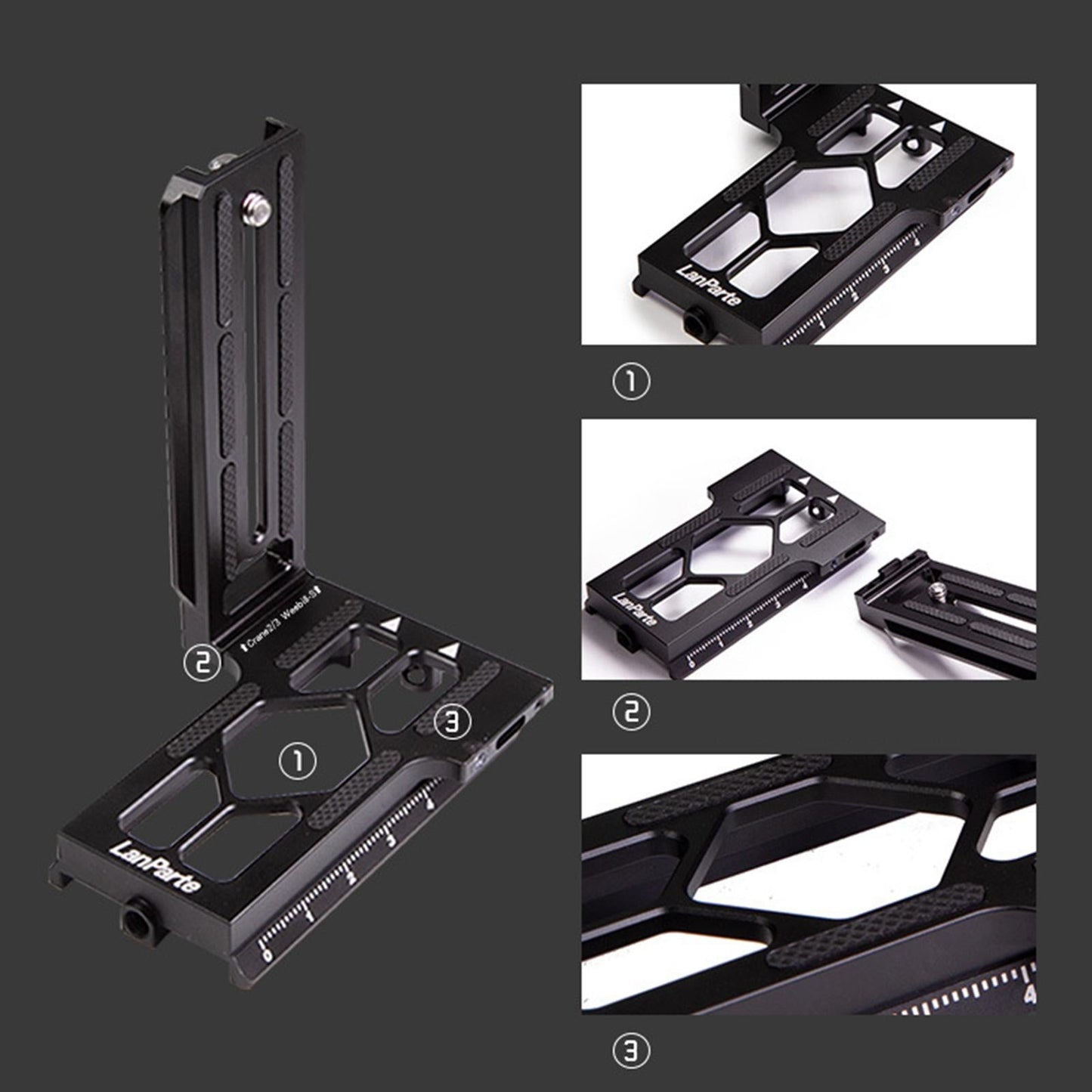 L-Shaped Stabilizer Vertical Clapper Quick Release for Zhiyun weebillS