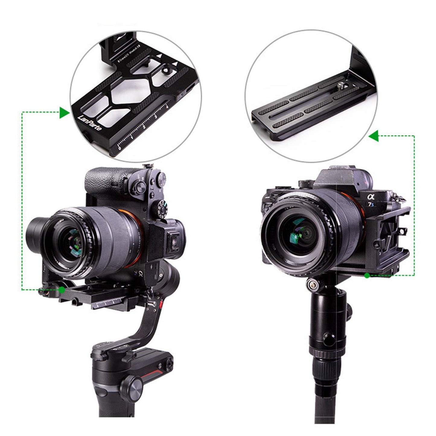 L-Shaped Stabilizer Vertical Clapper Quick Release for Zhiyun weebillS