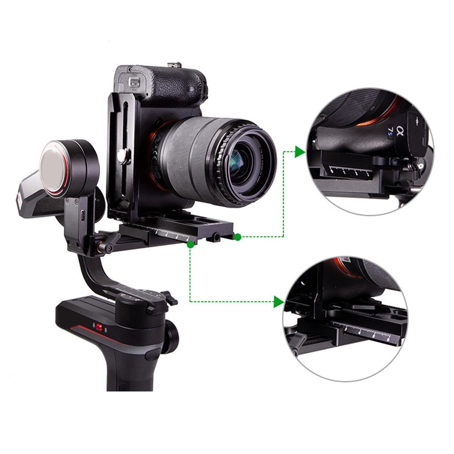 L-Shaped Stabilizer Vertical Clapper Quick Release for Zhiyun weebillS