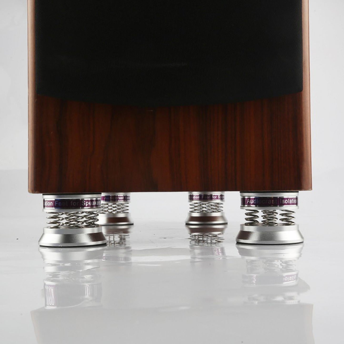 Aluminum HiFi Audio Stand Feet Adjustable Speaker Record Player Silver 1Pc