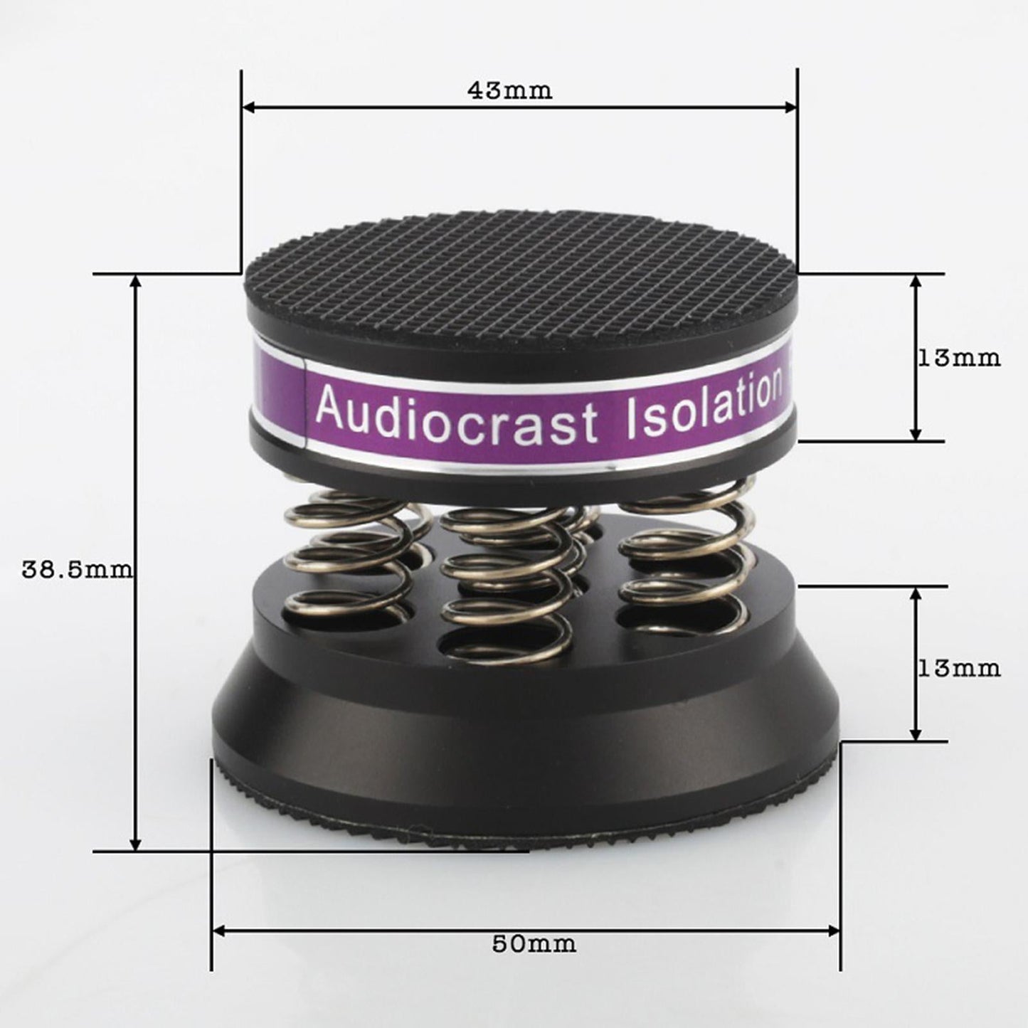 Aluminum HiFi Audio Stand Feet Adjustable Speaker Record Player Silver 1Pc