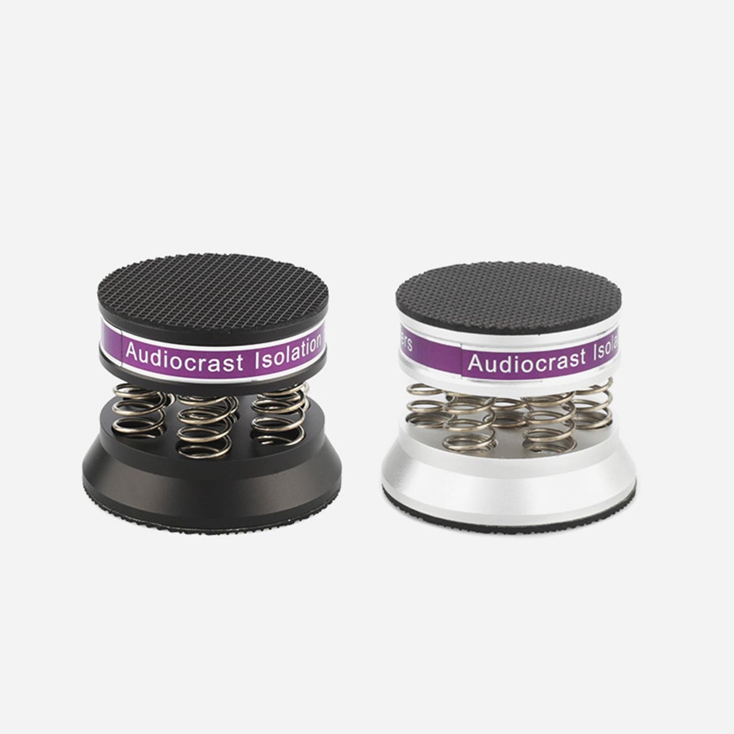 Aluminum HiFi Audio Stand Feet Adjustable Speaker Record Player Silver 4Pcs