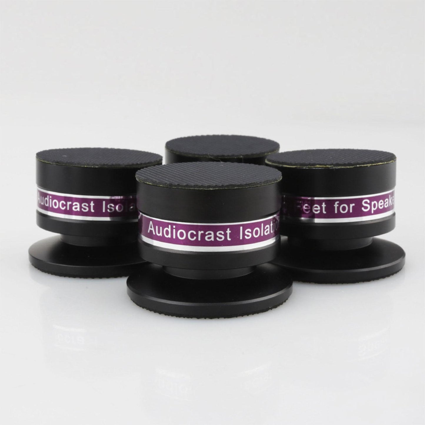 Aluminum Speaker Isolation Spikes Stand Base for Turntables Amp Black 4pcs