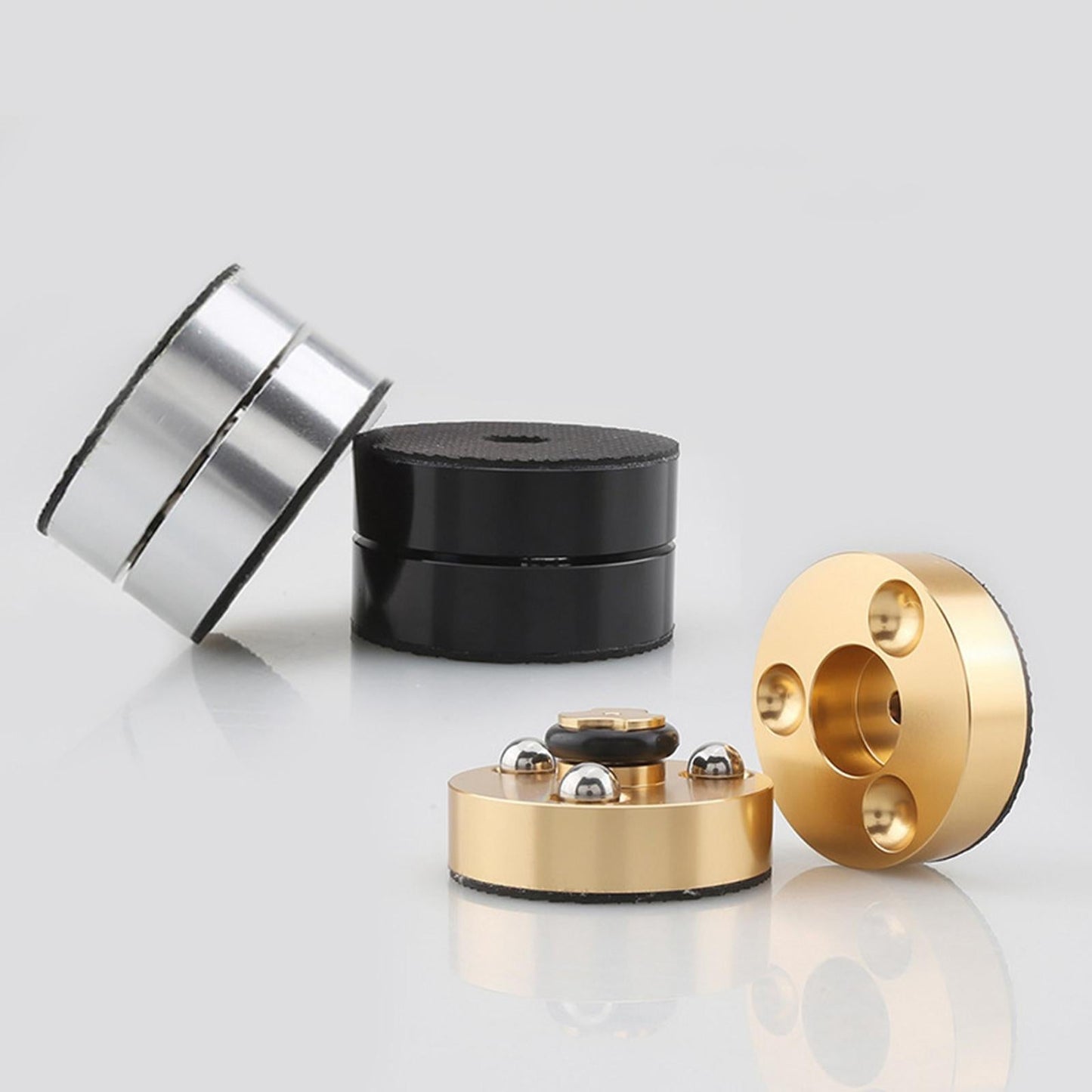 Speaker Shock-Absorbing Spike Pad Aluminum Alloy for CD Player Electronics Black