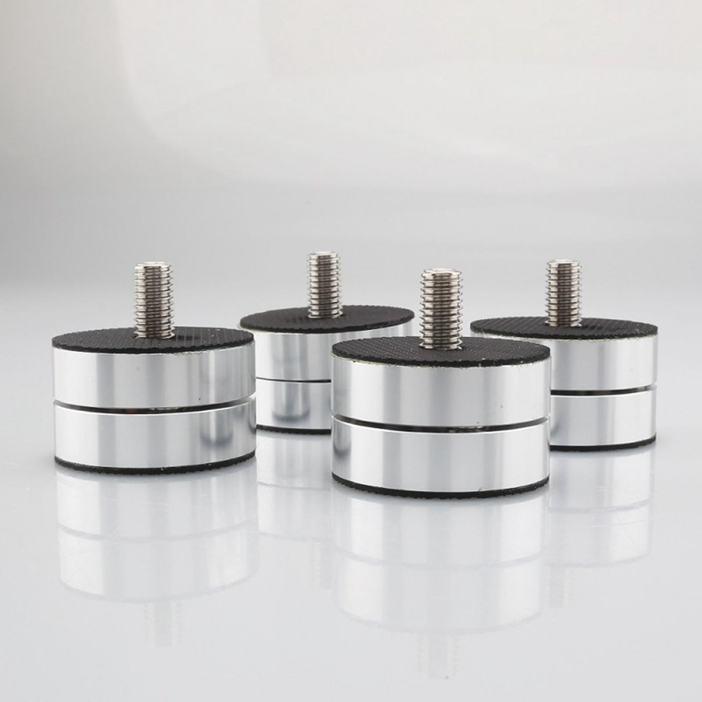 Speaker Shock-Absorbing Spike Pad Aluminum Alloy for CD Player Electronics Silver