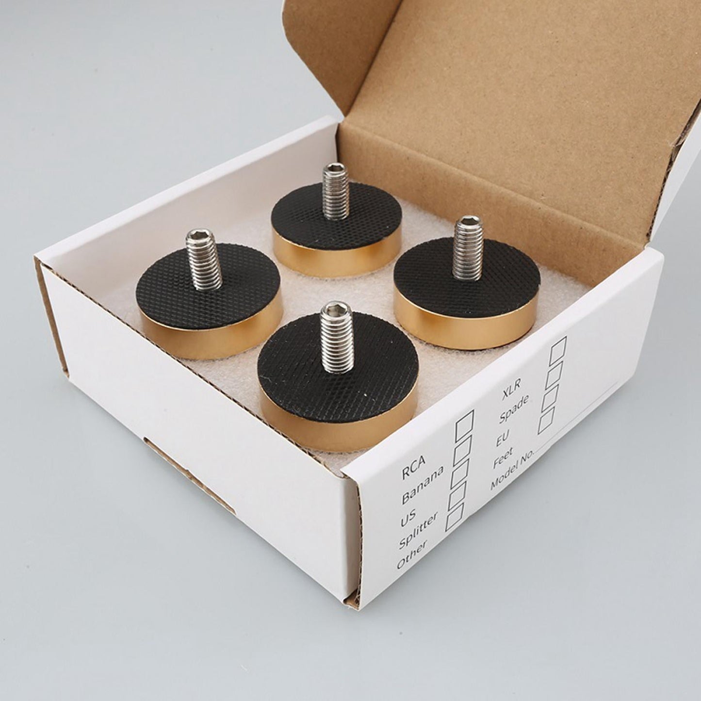 Speaker Shock-Absorbing Spike Pad Aluminum Alloy for CD Player Electronics Golden