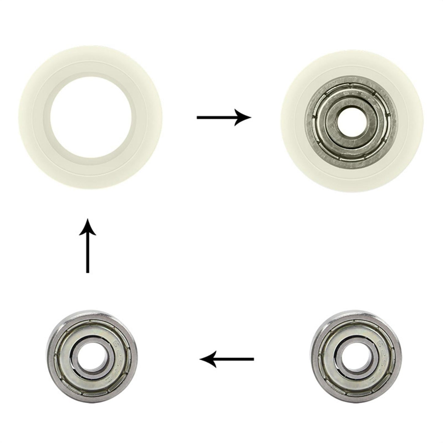 Wheel 625Zz Bearing V-Slot 3D Printer Plastic Roller for Ender-3 5 6 13Pcs
