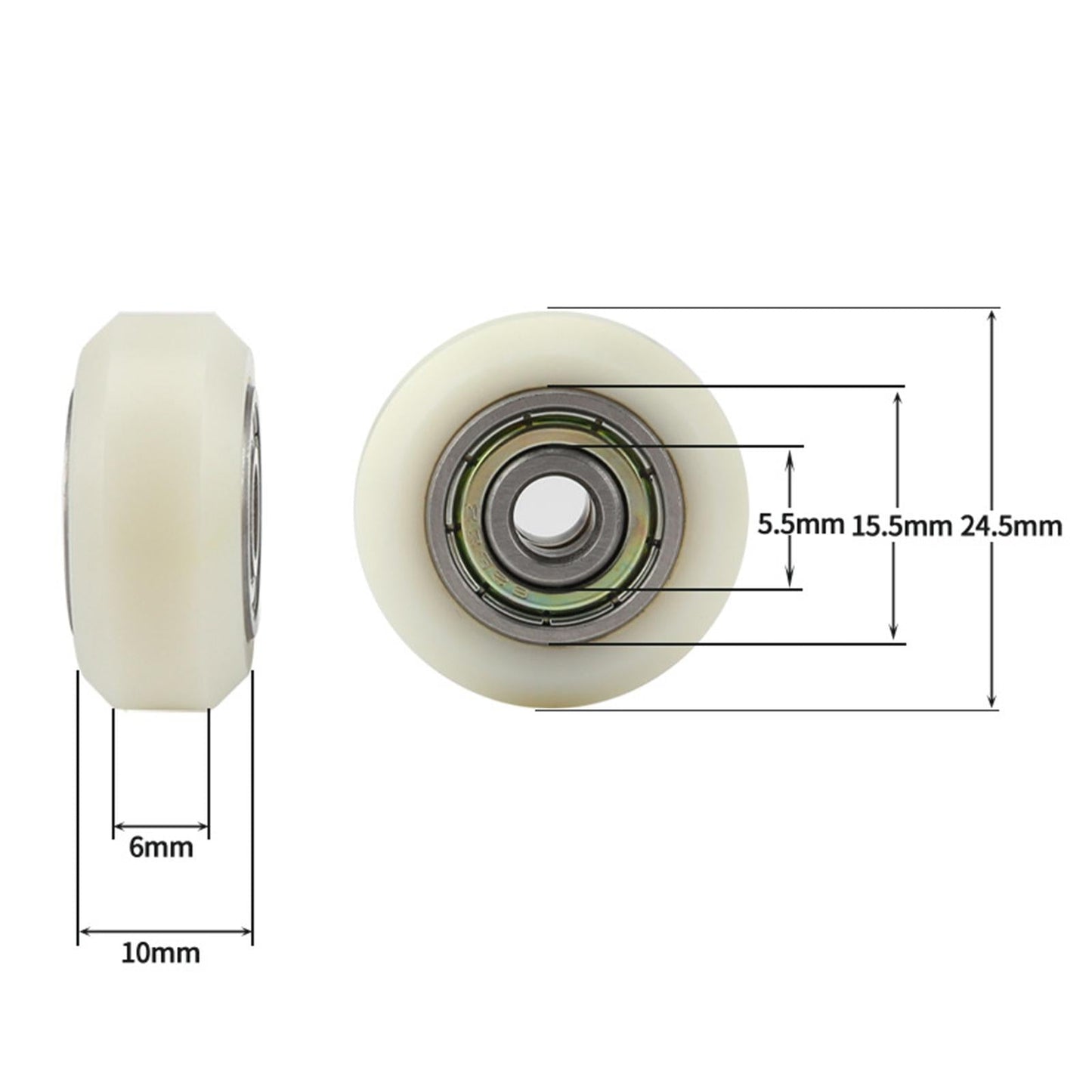 Wheel 625Zz Bearing V-Slot 3D Printer Plastic Roller for Ender-3 5 6 13Pcs