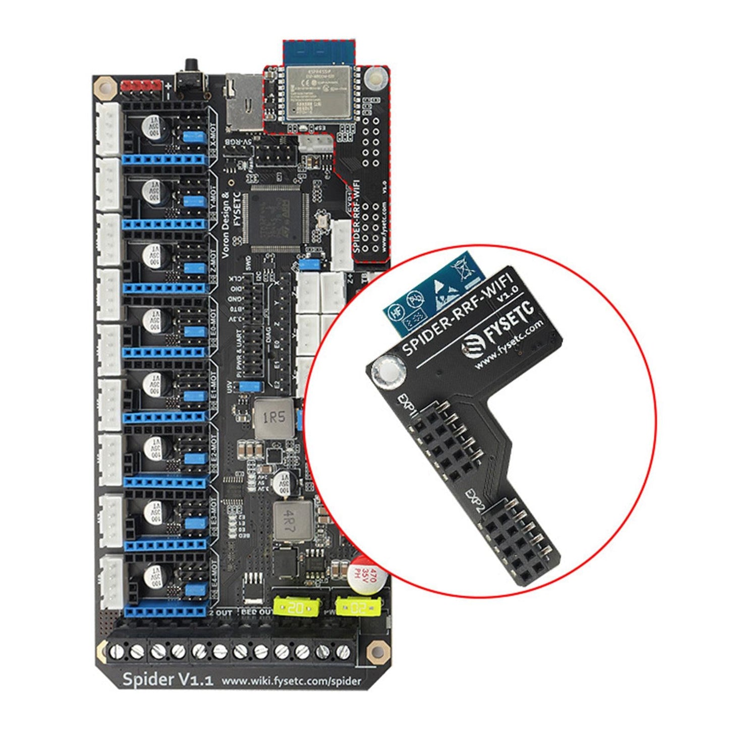 Spider V1.1 Built-In Antenna Support Rrf Easy to Install for Spider