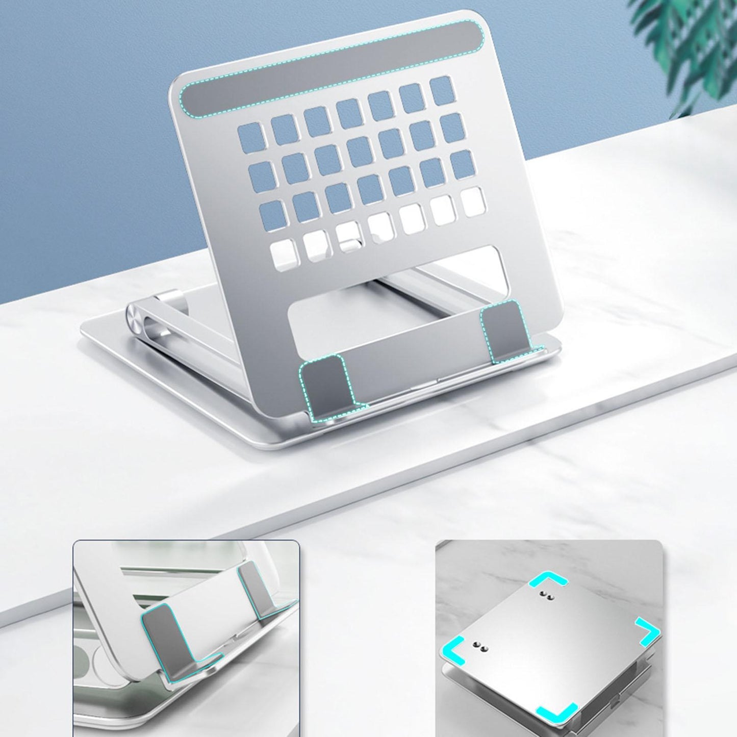 Tablet Stand Laptop Stand Hollow Design Riser for iPad Smartphones Notebook
