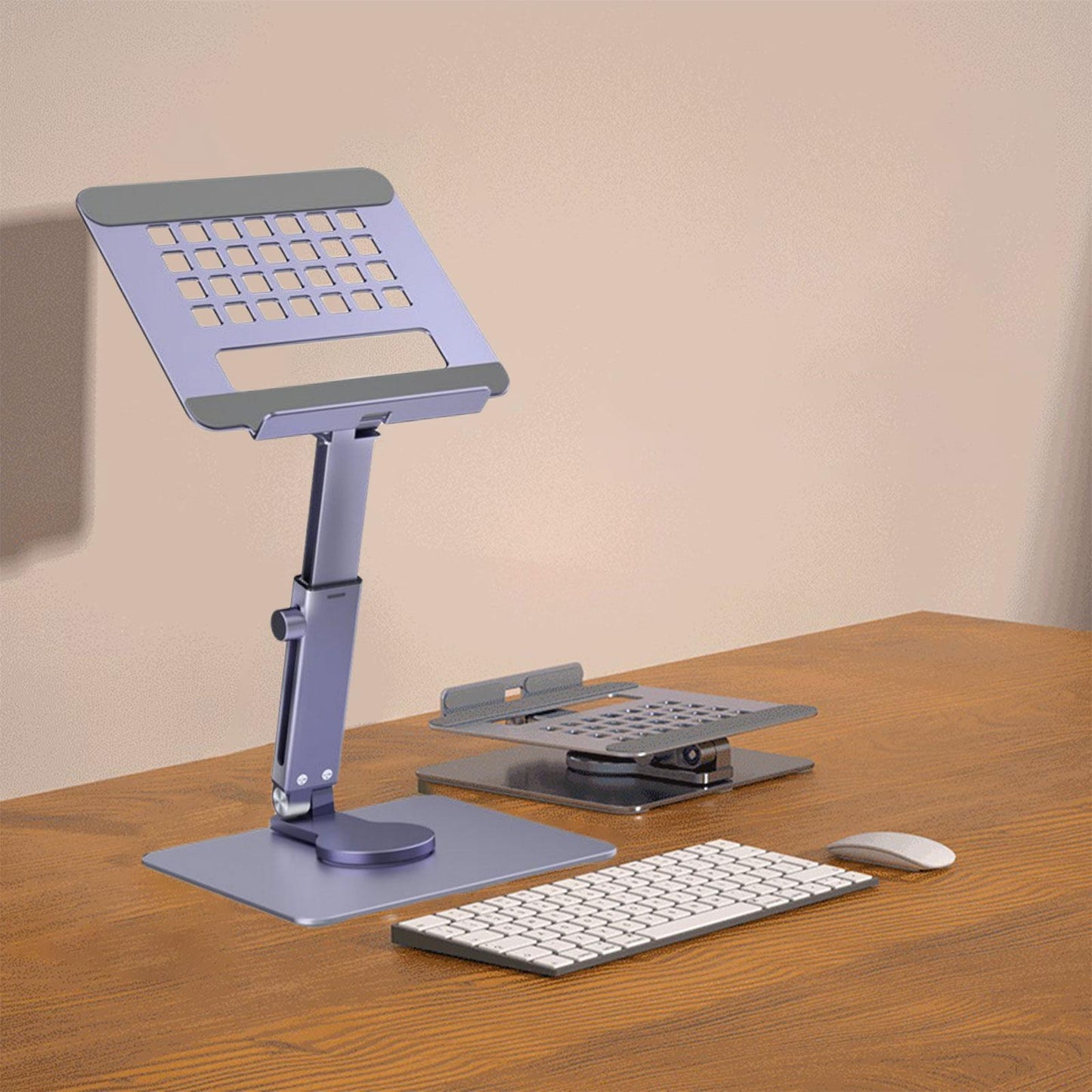 Foldable Tablet Stand Laptop Riser Stand for Computer Mobilephone Work Gray