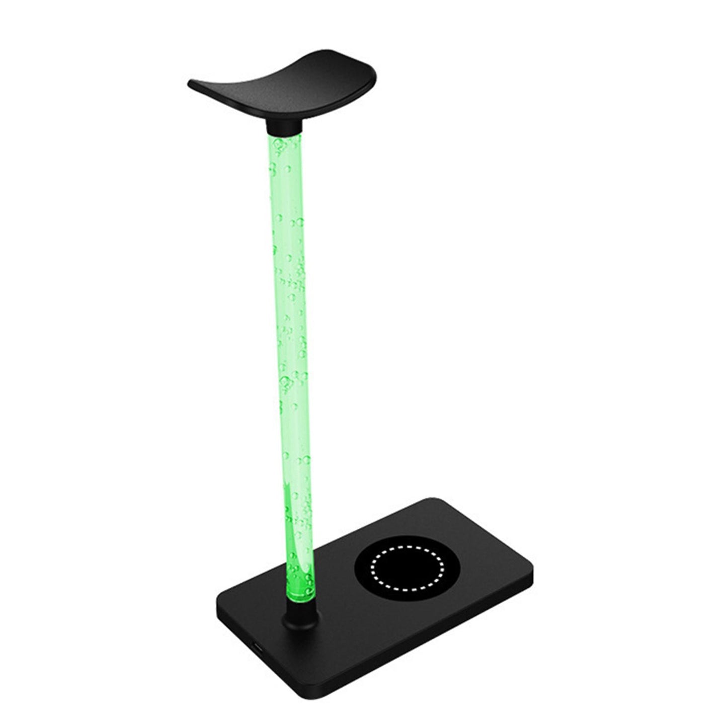 Headphone Stand with Wireless Charger for Qi Phones Men Gift Portable 2-In-1