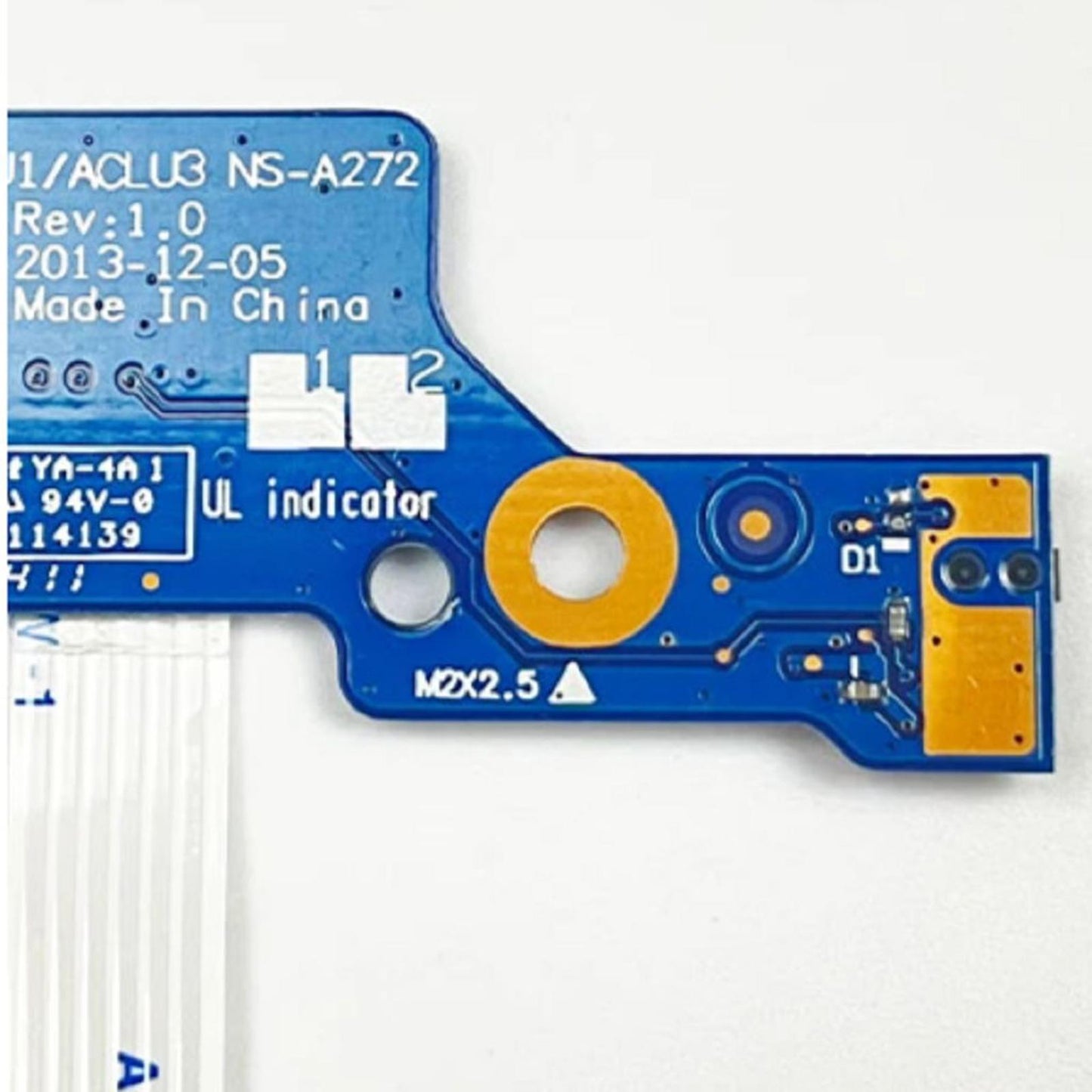 Power Button Board Metal and Plastic for Lenovo G40-30 G40-45 Ns-A272 Blue