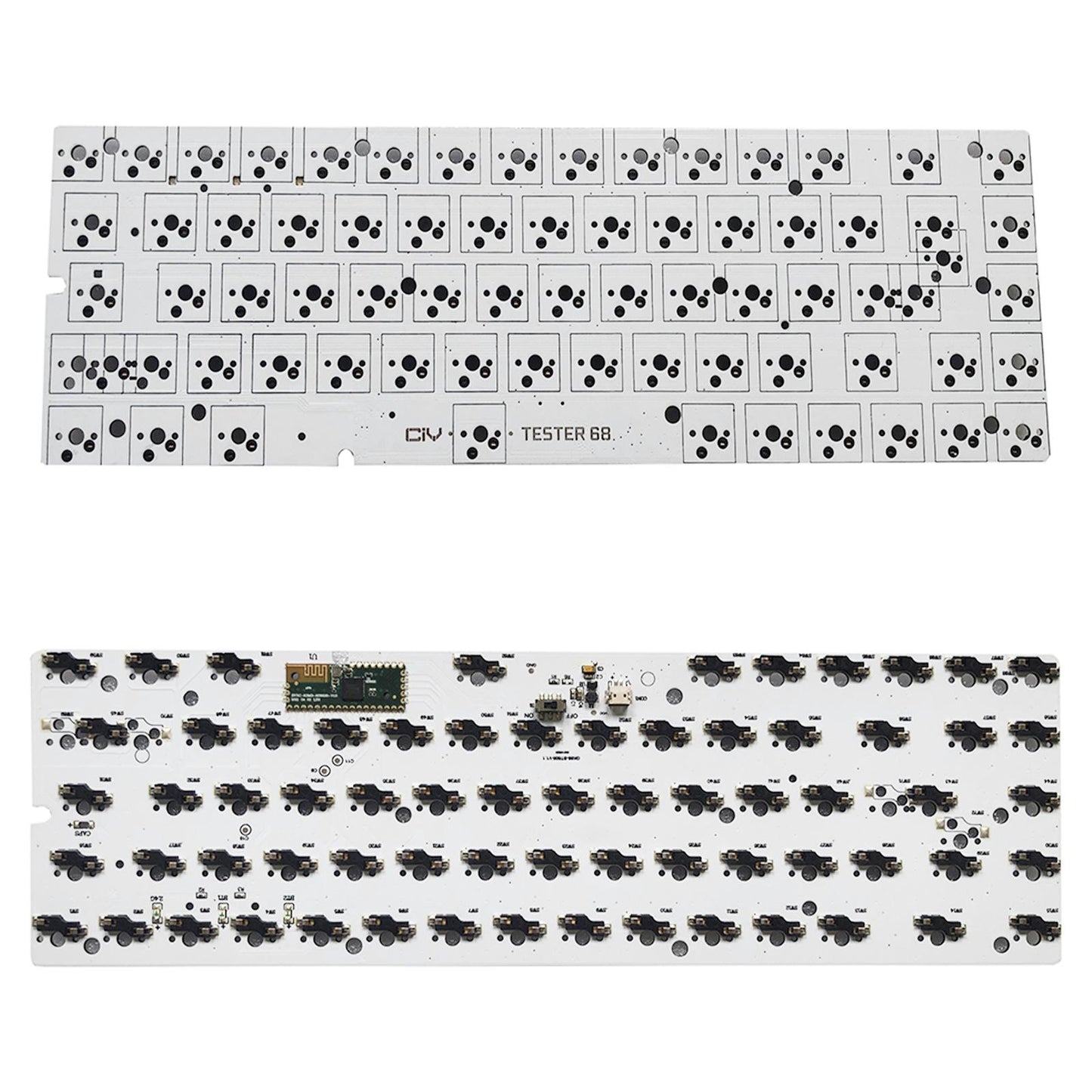 TESTER68 2-Mode Wireless BT5.0 and 2.4G Mechanical Keyboard Kit Option 1