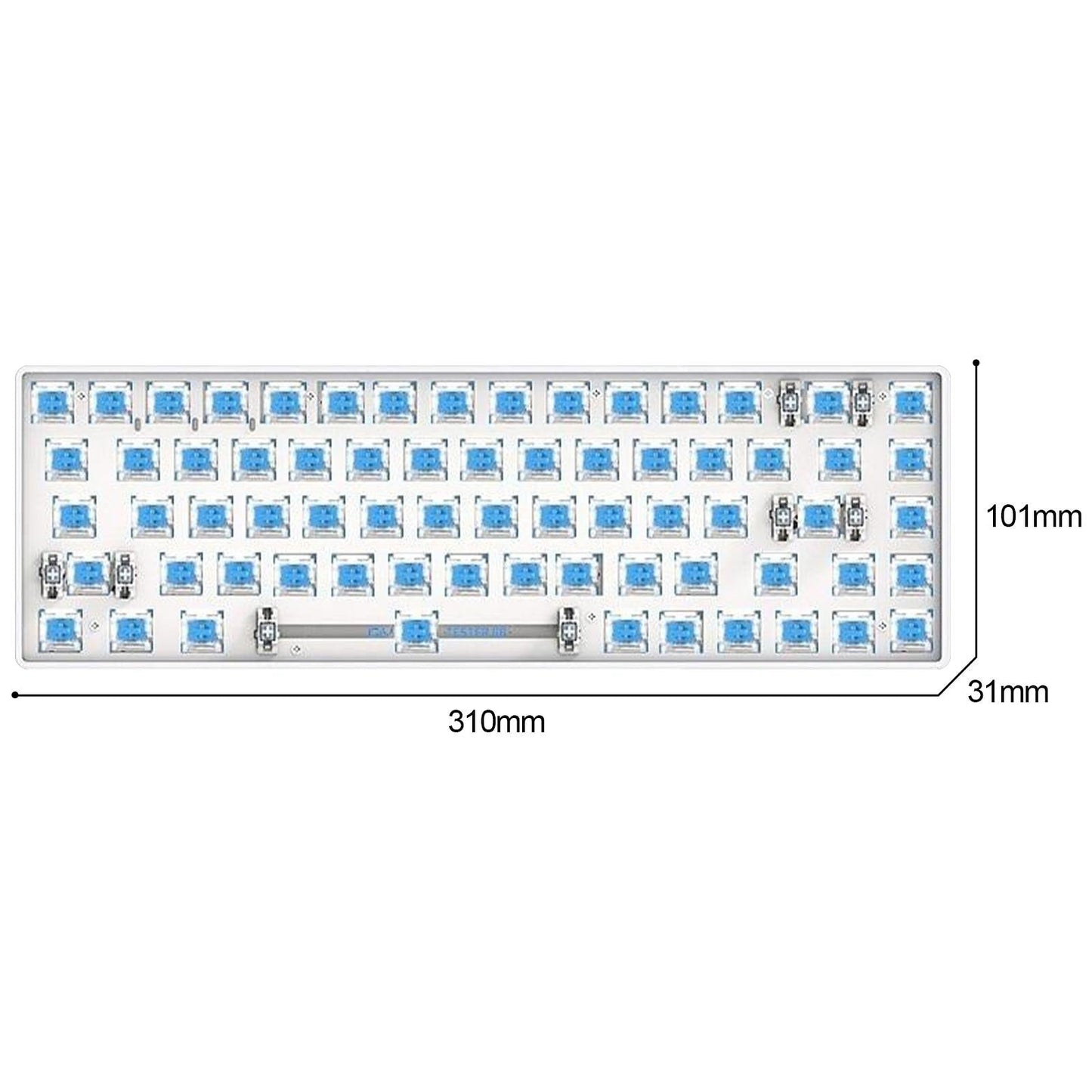 TESTER68 2-Mode Wireless BT5.0 and 2.4G Mechanical Keyboard Kit Option 2