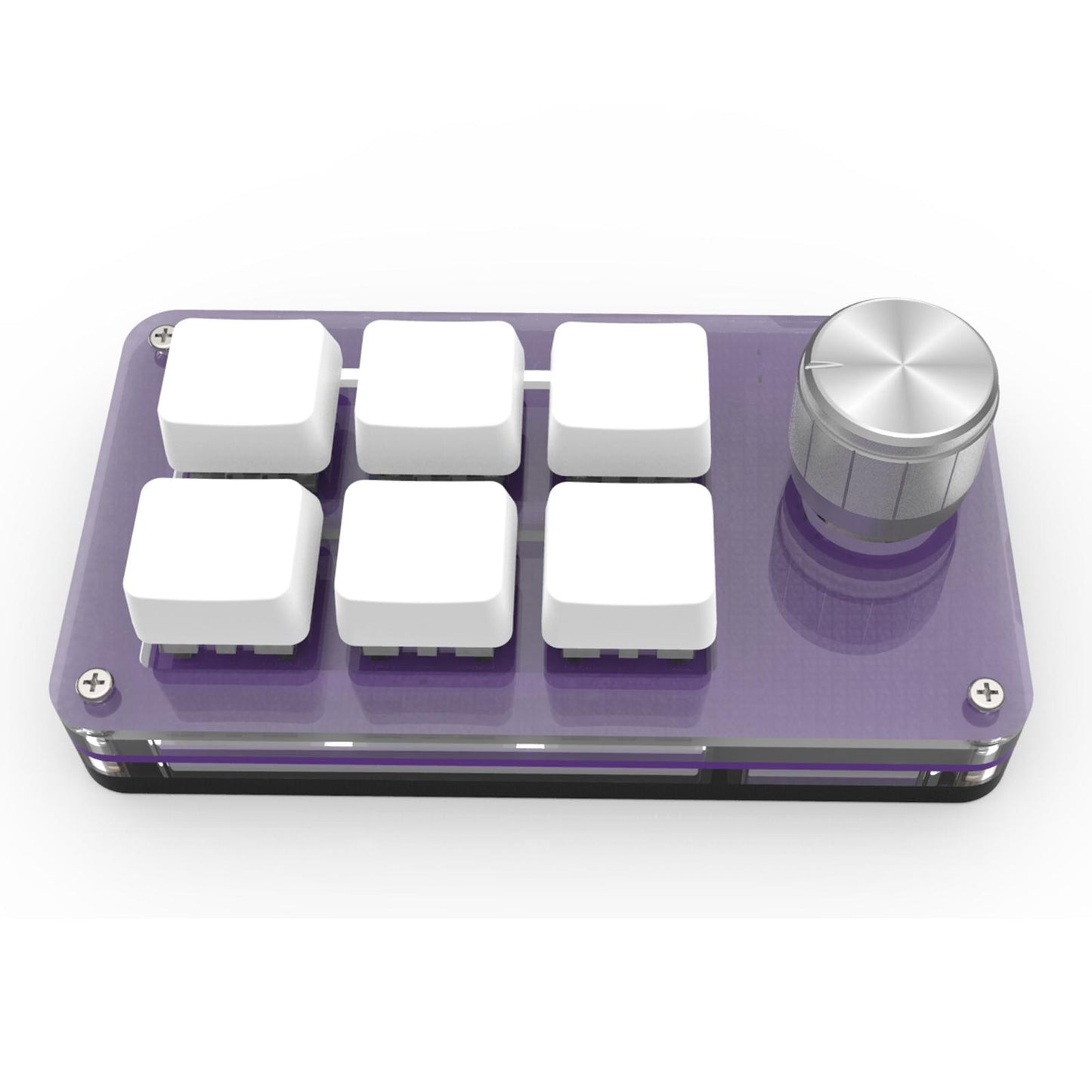 Mini Keypad Hot Swappable with Knob Programmable six Key for Cashier Home