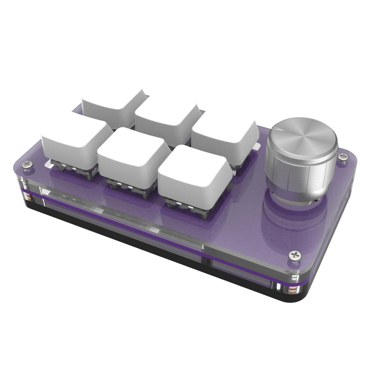 Mini Keypad Hot Swappable with Knob Programmable six Key for Cashier Home