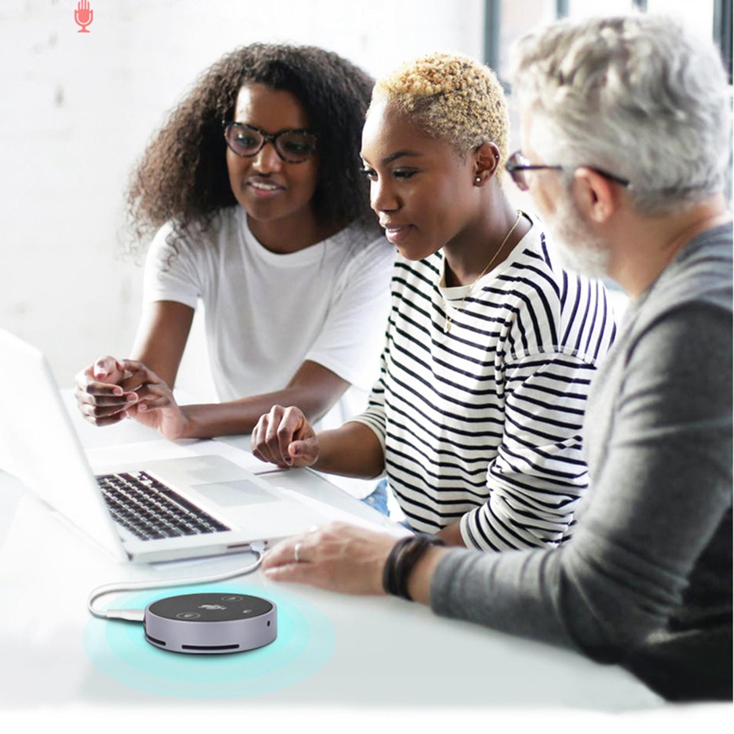 Conference USB Microphone Bluetooth Mute Function for Online Meeting PC