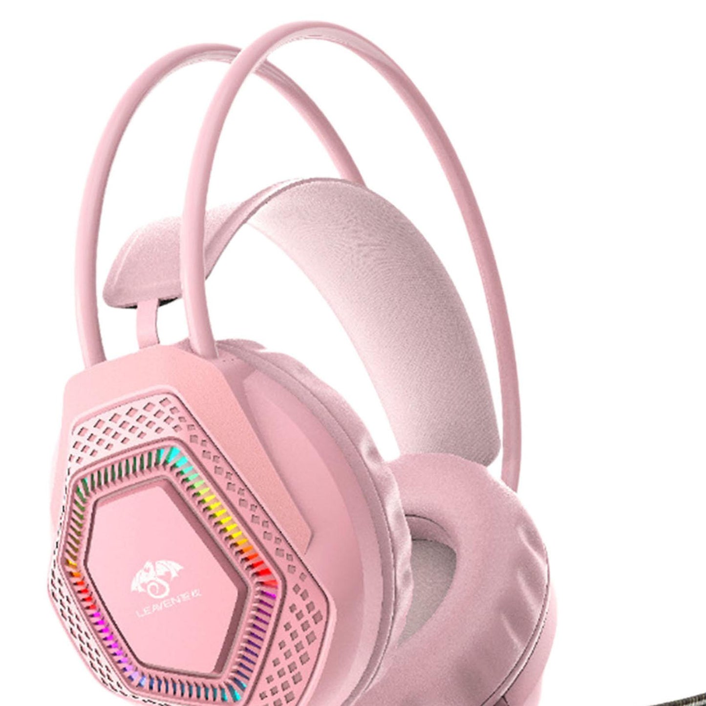 Wired Gaming Headset G70 USB for Android iOS Multi platforms for PS4 5 Pink